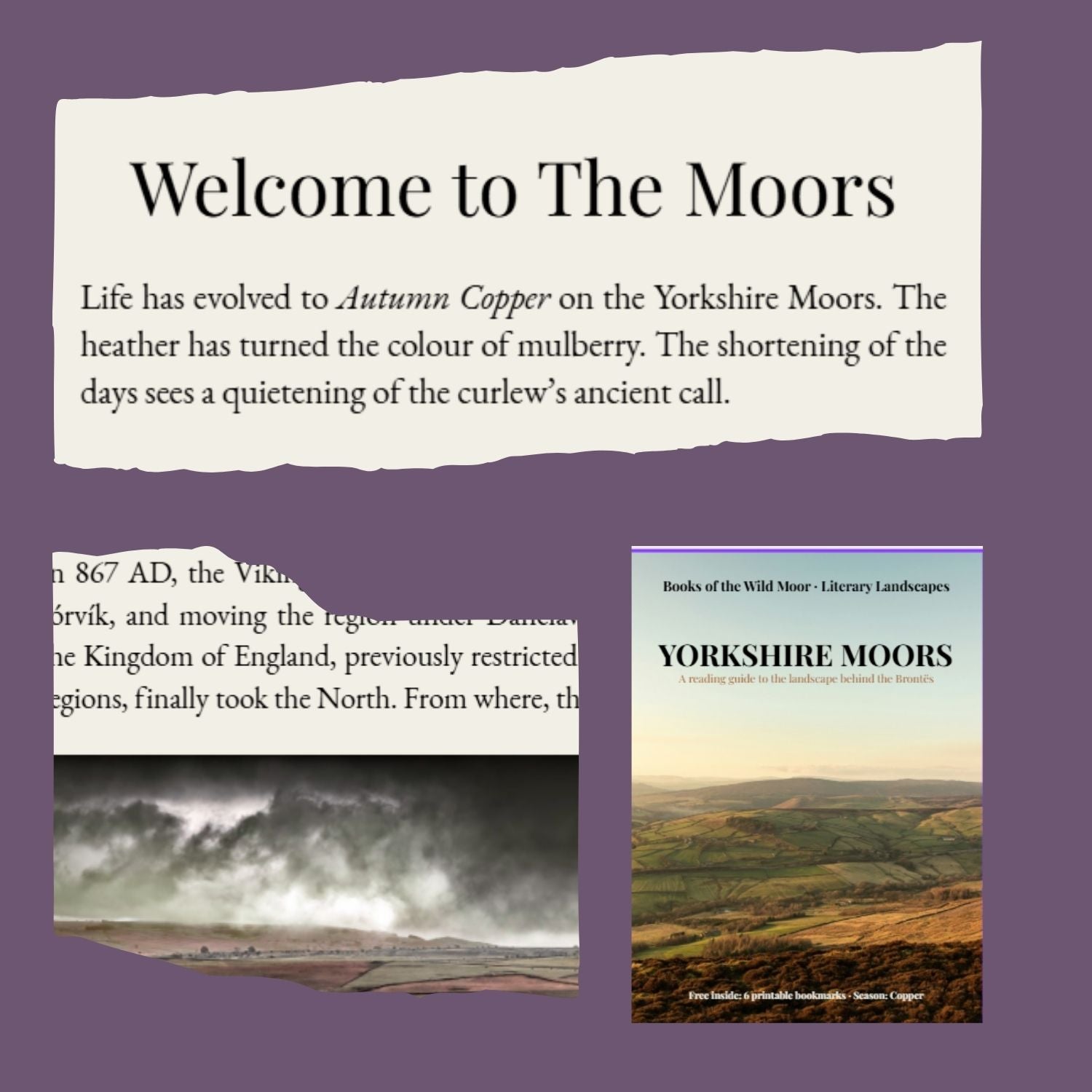 Yorkshire Moors Reading Guide + Brontë Bookmarks (Digital Download)